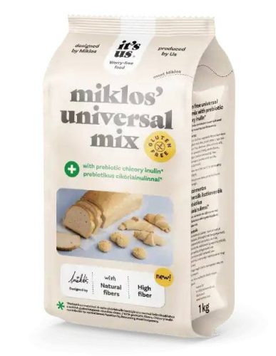 it's us MIKLOS' universal plus gluténmentes lisztkeverék 1kg prebiotikus cikóriainulinnal
