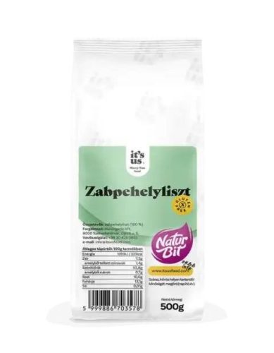 it's us NATURBIT gluténmentes zabpehelyliszt 500g